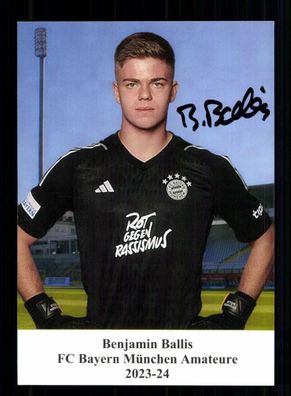 Benjamin Ballis Autogrammkarte Bayern München Amateure 2023-24 Original Sign