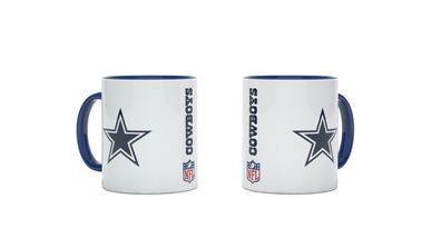 NFL Dallas Cowboys Kaffeetasse Tasse Kaffeebecher Double Logo 4262382080995 330ml
