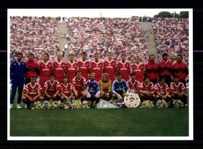 FC Bayern München Mannschaftskarte Deutscher Meister 1990