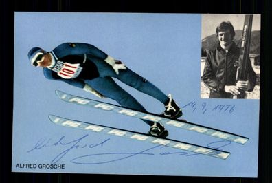 Alfred Grosche Autogrammkarte Original Signiert Skispringer + A 230321