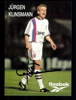 Jürgen Klinsmann REEBOK Karte Bayern München Original Signiert + A 229349