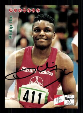 Philip Ibe Autogrammkarte Original Signiert Leichtathletik + A 229510