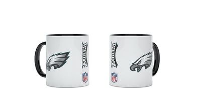 NFL Philadelphia Eagles Kaffeetasse Tasse Kaffeebecher Double Logo 4262382081114