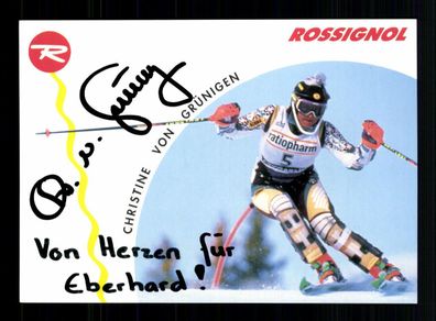 Christine von Grünigen Autogrammkarte Original Signiert Ski Alpine + A 229587