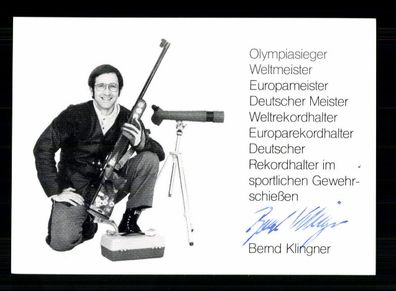 Bernd Klinger Autogrammkarte Original Signiert Schießen + A 229668