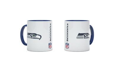 NFL Seattle Seahawks Kaffeetasse Tasse Kaffeebecher Double Logo 4262382081138