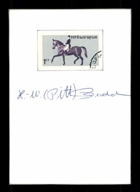 Heinz Wilhelm Budde Dressurreiter Original Signiert Reiten + A 229751