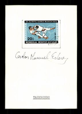 Carlos Esteves Taekwondo Original Signiert + A 229756