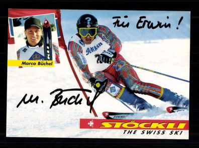 Marco Büchel Autogrammkarte Original Signiert Ski Alpine + A 229805