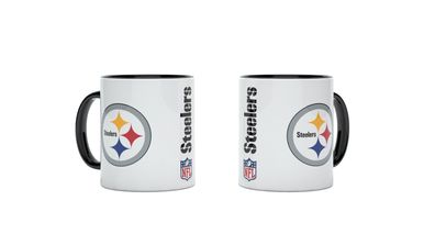NFL Pittsburgh Steelers Kaffeetasse Tasse Kaffeebecher Double Logo 4262382081145