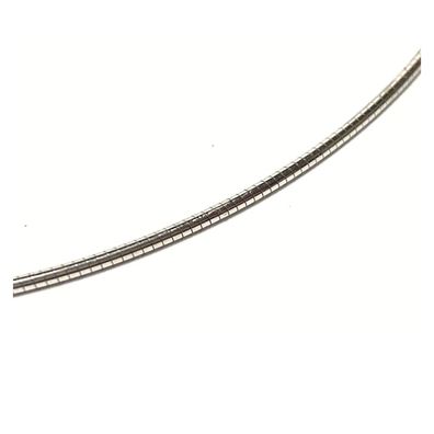 Kette 333/ - Weißgold Omega Tonda Reif poliert 1,3mm Halskette Halsreif 42cm