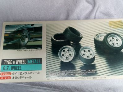 O.Z. Wheel Reifen mit Felgen , für Modelle im Maßstab 1:24, Fujimi