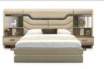 Möbel Betten Luxus Bett 2x Nachttische 3 tlg. Schlafzimmer Set Design