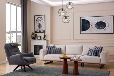 Luxus Wohnzimmer Set 2tlg. Design Sofagarnitur 4 + 1 Sitzer Couchen Möbel