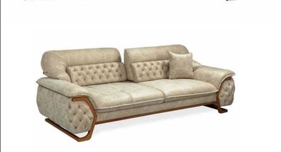 Chesterfield Verstellbarer Rücken Dreisitzer Sofa Luxus Couch Möbel