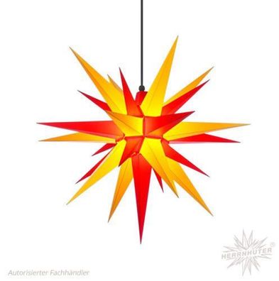 Herrnhuter Stern, Super-SET Stern + Kabel, Außen, 70cm, Gelb-Rot, Adventsstern