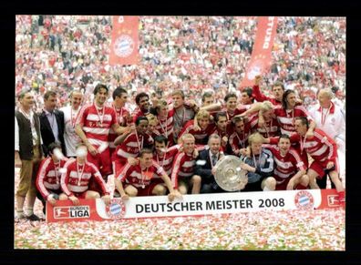 FC Bayern München Mannschaftskarte Deutscher Meister 2008