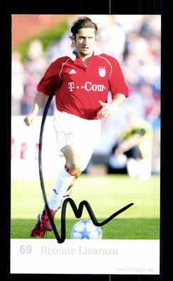 Bixente Lizarazu Autogrammkarte Bayern München 2005-06 Original Signiert