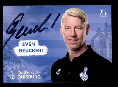 Sven Beuckert Autogrammkarte MSV Duisburg 2017-18 Original Signier + A 230267