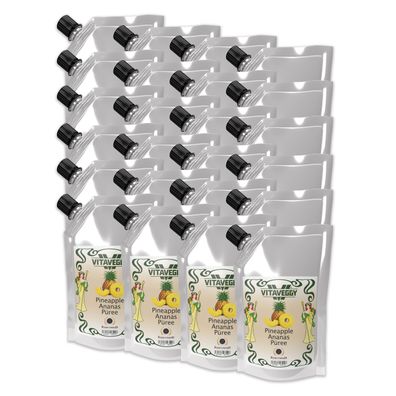 Vitaveggy ANANAS-PÜREE 24x1kg - aus gereifter Ananas - für Cocktail Smoothie Saft ...