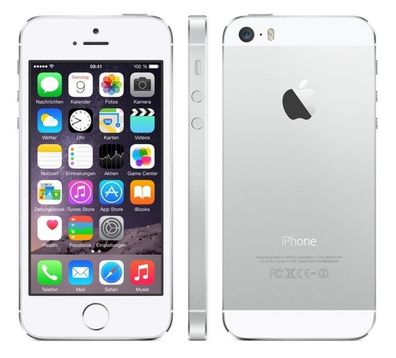 Apple iPhone 5S Weiß Silber 16GB 8MP 10,16cm (4 Zoll) Smartphone Ohne Simlock