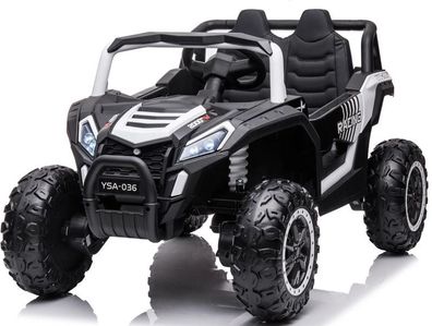 Kinderfahrzeug 12V 4x4 Kinder Elektro Kinderauto Buggy UTV 2000 Ledersitz EVA Gummirä