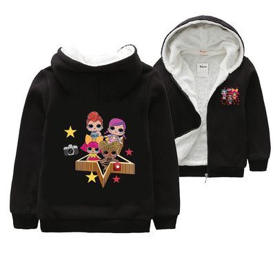LOL Surprise! Strickjacke Sweatshirt Glitter Bee Korallenvlies Hoody Kinder Mantel#02