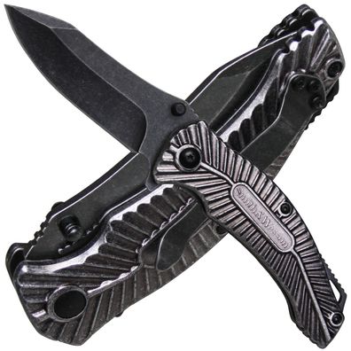 Smith & Wesson Taschenmesser Einhandmesser stonewashed Finish, Flipper, Clip