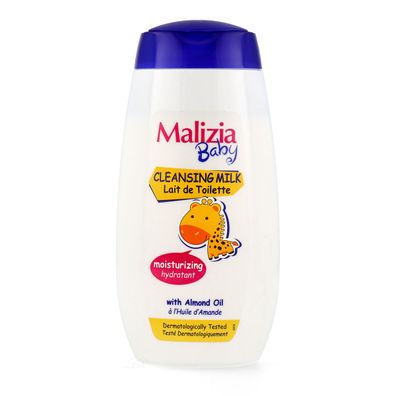 Malizia Baby Reinigungsmilch 300 ml ohne Parabene für empfindliche Babyhaut