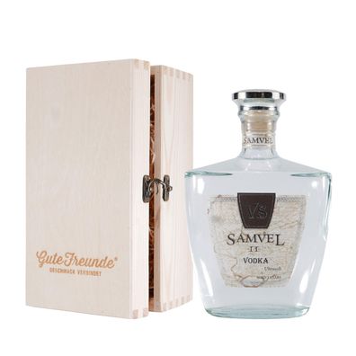Wodka Samvel II White mit Geschenk-Holzkiste