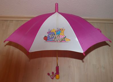 Regenschirm für Kinder / Mädchen rosa mit Aufdruck Tutti Frutti Ø ca. 70 cm