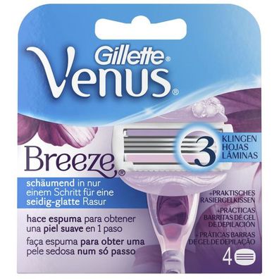 Ersatzklinge für Rasierer Gillette Venus Breeze 4 Stück
