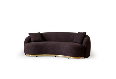 Designer Sofa 4 - Sitzer Braun farbe Neuheit in Wohnzimmer Modern