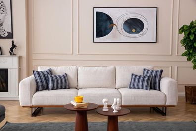 Designer 4 Sitzer Sofa Modern Möbel Weiße Farbe in Stil Wohnzimmer neu