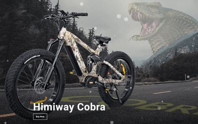 Himiway Forest Cobra Elektrofahrrad Mountainbike 250W 20Ah LG Akku,26 Zoll Fatbike