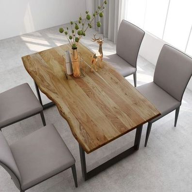 Esstisch Speisetisch Esszimmertisch Massivholz Akazie 154 x 80 x 76 cm
