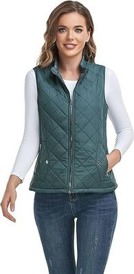 Women´s Outwear Quilted Gilet, 2023 Upgraded Stand Collar Lightweight Zip Padded Vest