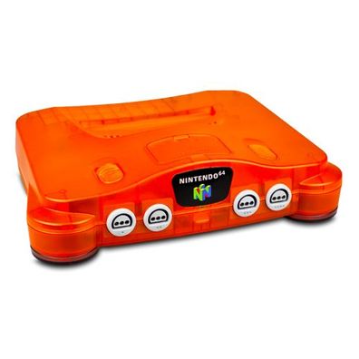 Nintendo 64 - N64 Konsole ohne alles Transparent Orange - als Ersatz ohne Kabel