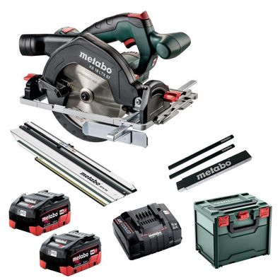 Metabo Akku-Handkreissäge KS18 LTX 57 + KFS44 + 2x5,5Ah + ASC145 + Meterstab