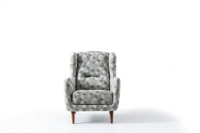 Luxus Möbel Dreisitzer Sessel 1 Sitzer Modern Sessel Polster Textil