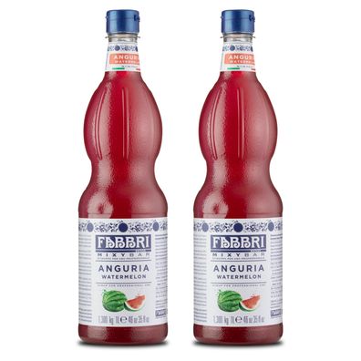 Food-United FABBRI Mixybar Watermelon Sirup 2x1L für Wassermelonen-Saft-Slush-Ice