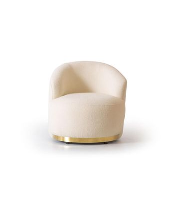 Sessel Modern Weiße Wohnzimmer Textil Luxus Design Lounge Club Einsitzer
