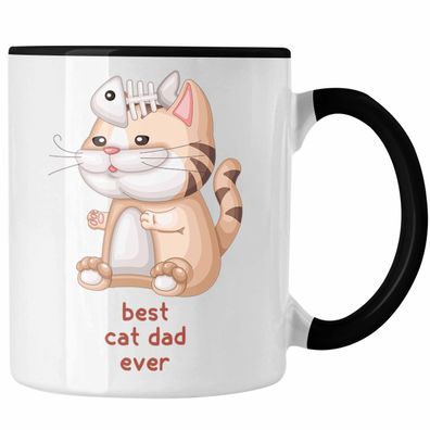 Katze Tasse Geschenk Grafik fér Katzenliebhaber Katzenmama Papa Best Cat Dad Ever Vat