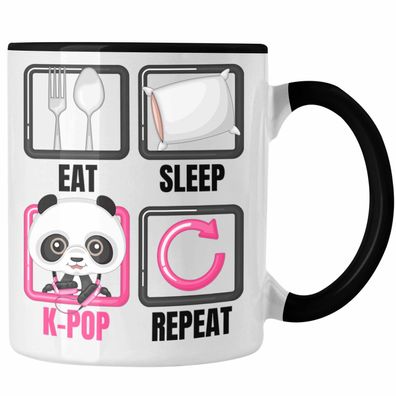 Eat Sleep K-Pop Tasse Geschenk Koreanische Musik Kpop Geschenkidee Spruch