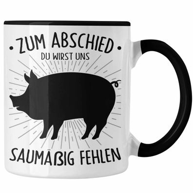 Zum Abschied Wirst Du Uns Saumäßig Fehlen Tasse Geschenk Abschied Jobwechsel Abschied