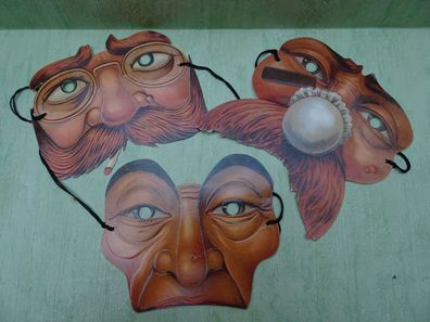 3 Mamelok England geprägte Gesichtsmasken Band Edwardian Männer mit d Gewissen Etwas
