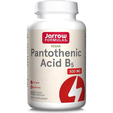 Jarrow Formulas, Pantothenic Acid B5, 500 mg, 100 vegetarische Kapseln