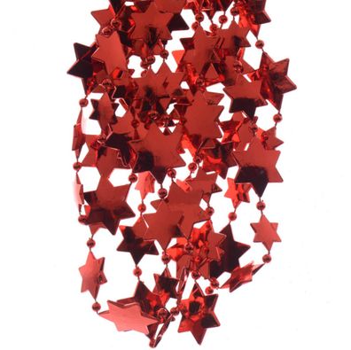Weihnachts-Sterngirlande Christmas Red rot 2,7 Meter - Kunststoff
