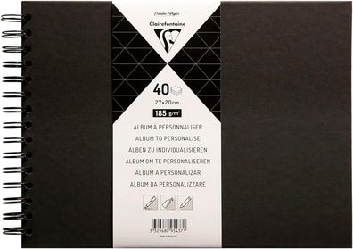 Clairefontaine 95437C - Album DIY zum Personalisieren, 40 Blatt schwarz 185g im ...