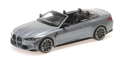 BMW Miniatur M4 Cabriolet 2021 - grau metallic 1:18